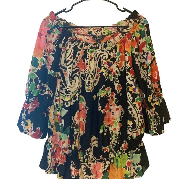 Lauren Ralph Lauren Orditsy Floral Blouse - Size M - Picture 2 of 7